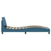 vidaXL Cadre de lit avec t&ecirc;te de lit Dover bleu 80x200 cm velours