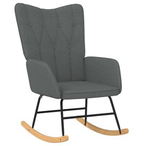 vidaXL Chaise &agrave; bascule Gris fonc&eacute; Tissu