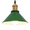 vidaXL Lampe suspendue réglable hauteur E27 vert brillant Ø 22cm métal