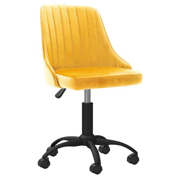 vidaXL Chaises pivotantes &agrave; manger lot de 6 jaune velours