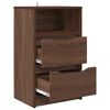 vidaXL Tables de chevet avec tiroir 2 pcs Ch&ecirc;ne brun 40 x 30 x 467 cm