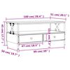 vidaXL Table basse ch&ecirc;ne sonoma 100x51x45 cm bois d'ing&eacute;nierie
