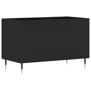 vidaXL Armoire &agrave; disques noir 74,5x38x48 cm bois d'ing&eacute;nierie