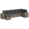 vidaXL Salon de jardin 8 pcs avec coussins gris r&eacute;sine tress&eacute;e