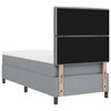 vidaXL Lit &agrave; ressorts avec matelas Gris clair 90 x 200 cm tissu
