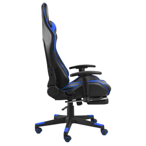 vidaXL Chaise de jeu pivotante avec repose-pied Bleu PVC
