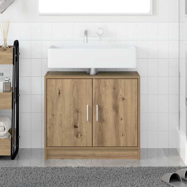 vidaXL Cabinet de salle de bain Ch&ecirc;ne artisanal 63 x 29 x 55 cm