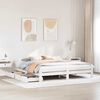 vidaXL Cadre de lit sans matelas blanc 200x200 cm bois massif de pin
