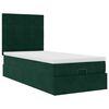 vidaXL Cadre de lit ottoman avec matelas vert fonc&eacute; 80x200 cm velours