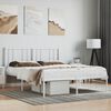 vidaXL Cadre de lit m&eacute;tal sans matelas et t&ecirc;te de lit blanc 160x200 cm