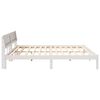 vidaXL Cadre de lit avec t&ecirc;te de lit Blanc 180 x 200 cm Pin massif