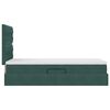 vidaXL Lit avec rangement et LED Vert fonc&eacute; 90 x 190 cm Velours