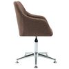 vidaXL Chaises pivotantes &agrave; manger lot de 2 marron tissu