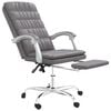 vidaXL Fauteuil inclinable de bureau Gris Similicuir