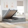 VidaXL Cadre de lit ottoman et matelas gris clair 160x200cm tissu