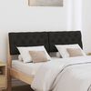 vidaXL T&ecirc;te de lit capitonn&eacute;e Noir 120 cm Pin massif