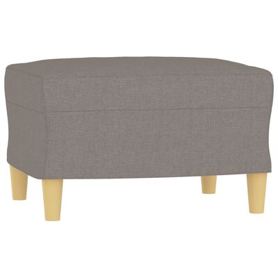 vidaXL Canapé à 3 places avec repose-pieds Taupe 180 cm Tissu