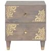 vidaXL Cabinet de chevet avec tiroir 2 pcs Gris 40 x 33 x 46 cm