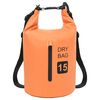 vidaXL Sac sec avec fermeture éclair Orange 15 L PVC