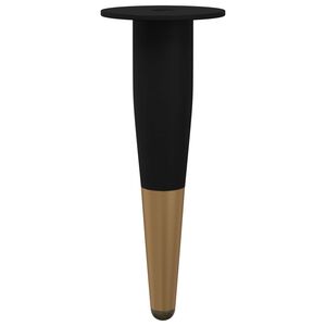 vidaXL Pieds de meuble 2 pi&egrave;ces Noir et or &Oslash; 40 x 98 mm Fer