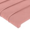 vidaXL T&ecirc;te de lit &agrave; LED Rose 147x16x118/128 cm Velours