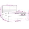 vidaXL Sommier &agrave; lattes de lit matelas et LED Marron fonc&eacute; 160x200 cm