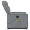 vidaXL Fauteuil inclinable de massage &eacute;lectrique Gris clair Tissu