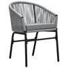 vidaXL Ensemble &agrave; manger de jardin 5 pcs Gris