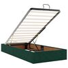 vidaXL Cadre de lit ottoman avec matelas vert foncé 90x190 cm velours