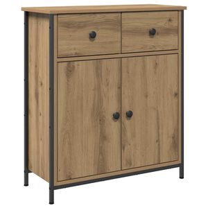 vidaXL Buffet ch&ecirc;ne artisanal 70x30x80 cm bois d'ing&eacute;nierie