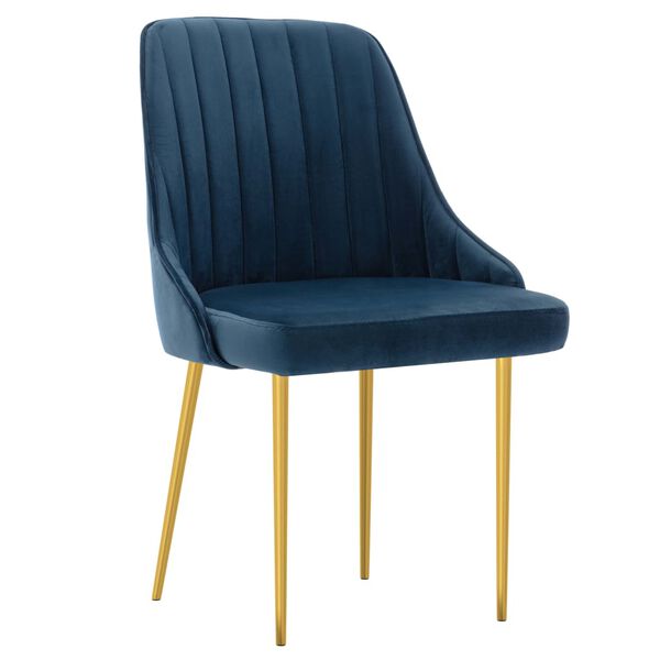 vidaXL Chaises &agrave; manger lot de 6 bleu velours