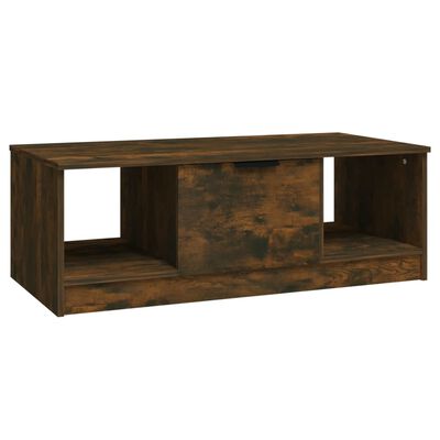 vidaXL Table basse chêne fumé 102x50x36 cm bois d'ingénierie