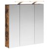 vidaXL Armoire Miroir de Salle de Bain Ch&ecirc;ne fum&eacute; 70 x 14,5 x 70 cm