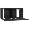 vidaXL Meubles TV 4 pcs Noir 60x30x30 cm Bois d'ing&eacute;nierie