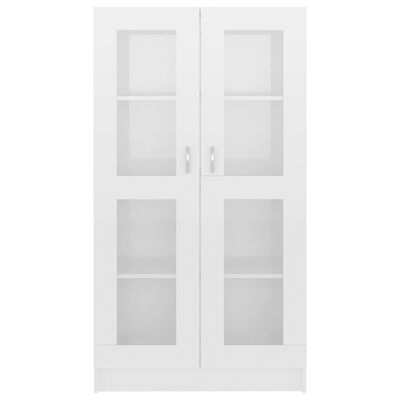vidaXL Armoire vitrine Blanc brillant 82,5x30,5x150 cm Bois ingénierie