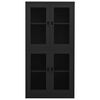 vidaXL Armoire de bureau Anthracite 90x40x180 cm Acier et verre trempé