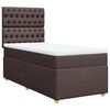 vidaXL Sommier &agrave; lattes de lit avec matelas Marron fonc&eacute; 90x190 cm