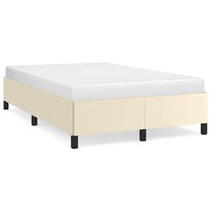 vidaXL Cadre de lit sans matelas cr&egrave;me 120x190 cm similicuir