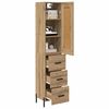 vidaXL Haut Armoire avec tiroir Ch&ecirc;ne artisanal 34,5 x 34 x 180 cm
