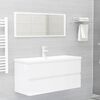 vidaXL Ensemble de meubles de bain 2 pcs Blanc brillant Agglom&eacute;r&eacute;