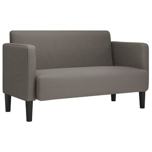 vidaXL Canap&eacute; causeuse gris clair 109 cm tissu velours c&ocirc;tel&eacute;