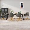 vidaXL Chaises pivotantes &agrave; manger lot de 6 Gris fonc&eacute; Velours