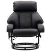 vidaXL Fauteuil de massage TV inclinable noir similicuir