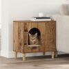 vidaXL Maison pour chat Bois ancien 51 x 30 x 52 cm Bois d'ing&eacute;nierie