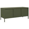 vidaXL Meuble TV vert olive 101,5x39x43,5 cm acier lamin&eacute; &agrave; froid