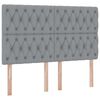 vidaXL Lit avec rangement et LED Gris clair 140 x 200 cm Polyester