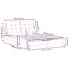 vidaXL Cadre de lit sans matelas Zadar noir 140x190 cm similicuir