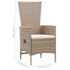 vidaXL Ensemble &agrave; manger de jardin 7 pcs Beige