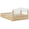 vidaXL Cadre de lit Ch&ecirc;ne Sonoma 150 x 200 cm Bois d'ing&eacute;nierie
