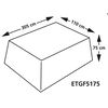 Eurotrail Housse de protection de table de jardin 305x110x75 cm Gris